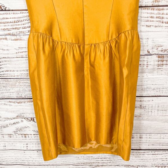Tibi Silk Brocade Embellished Yellow Sheath Dress, EUC, Size 6, MSRP $495 - Picture 7 of 14